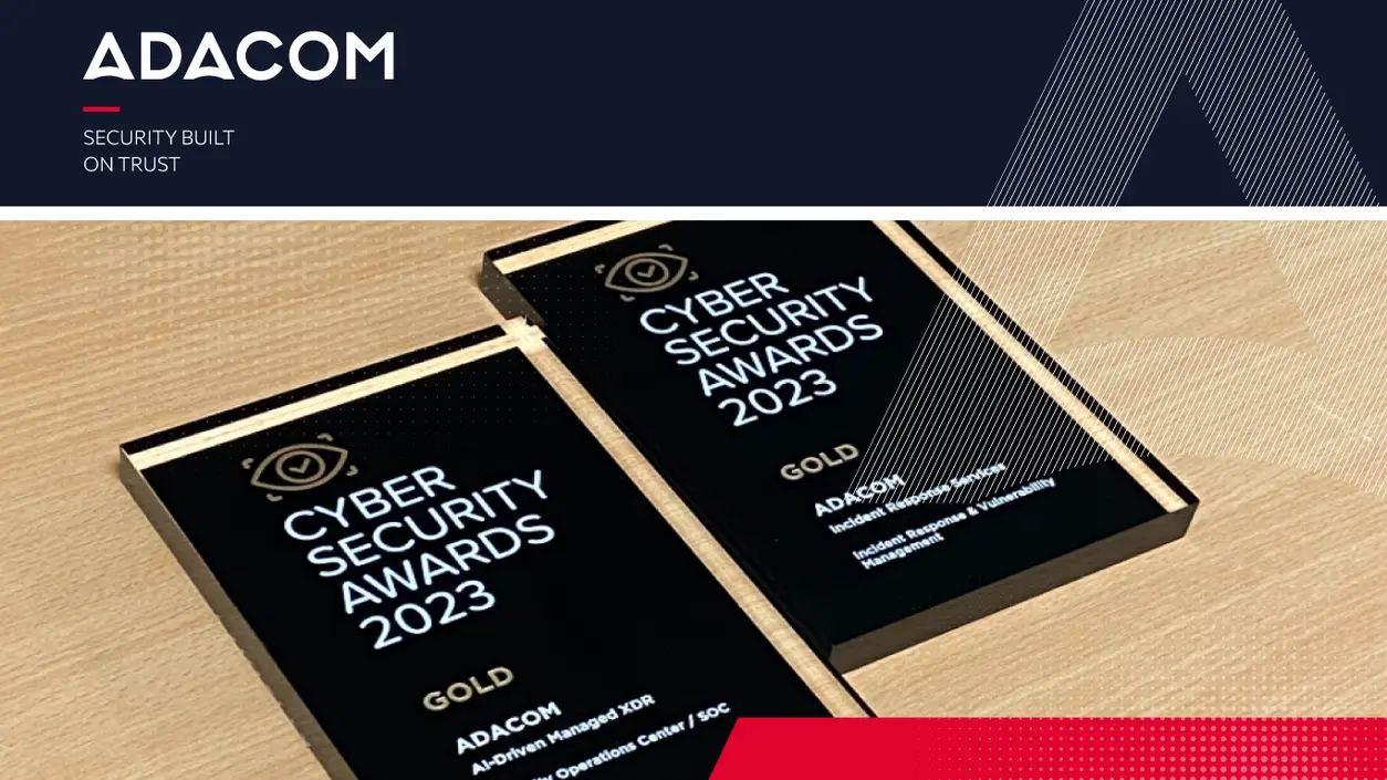 Double Gold Award for ADACOM at Cyber Security Awards 2023 main image