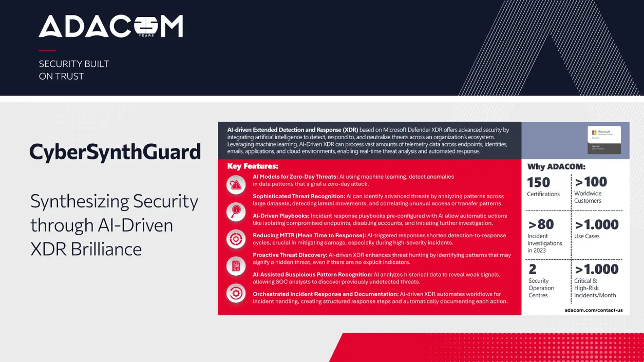 New AI-Driven XDR Service from ADACOM on Microsoft Marketplace main image